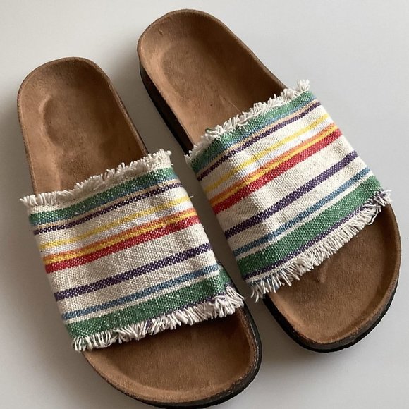 SERAPE CORK ESPADRILLE SLIDE SANDAL - Picture 2 of 10